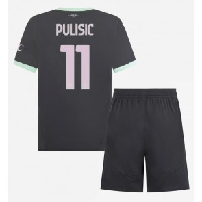 AC Milan Christian Pulisic #11 Tredje Kläder Barn 2024-25 Kortärmad (+ Korta byxor)